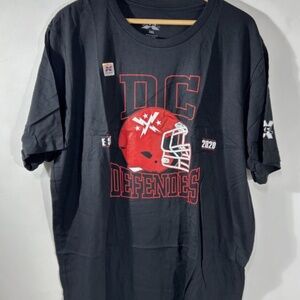 XFL DC Defenders T-Shirt Black Size: 2XL Short Sleeve